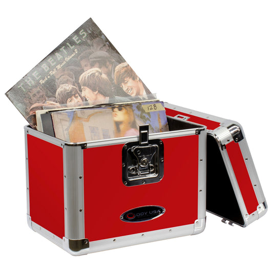  Odyssey KROM Series Stackable Record/Utility Case For 12-Inch Vinyl Records/LPs, Red(Odyssey Klp2red Krom Series Stackable Record Utility Case For 12 Inch Vinyl Records Lps Red)