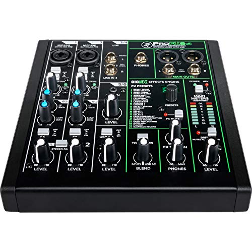  Mackie ProFX6v3 6-Channel Professional Effects Mixer With USB(Mackie Profx6v3 6 Channel Professional Effects Mixer With Usb)