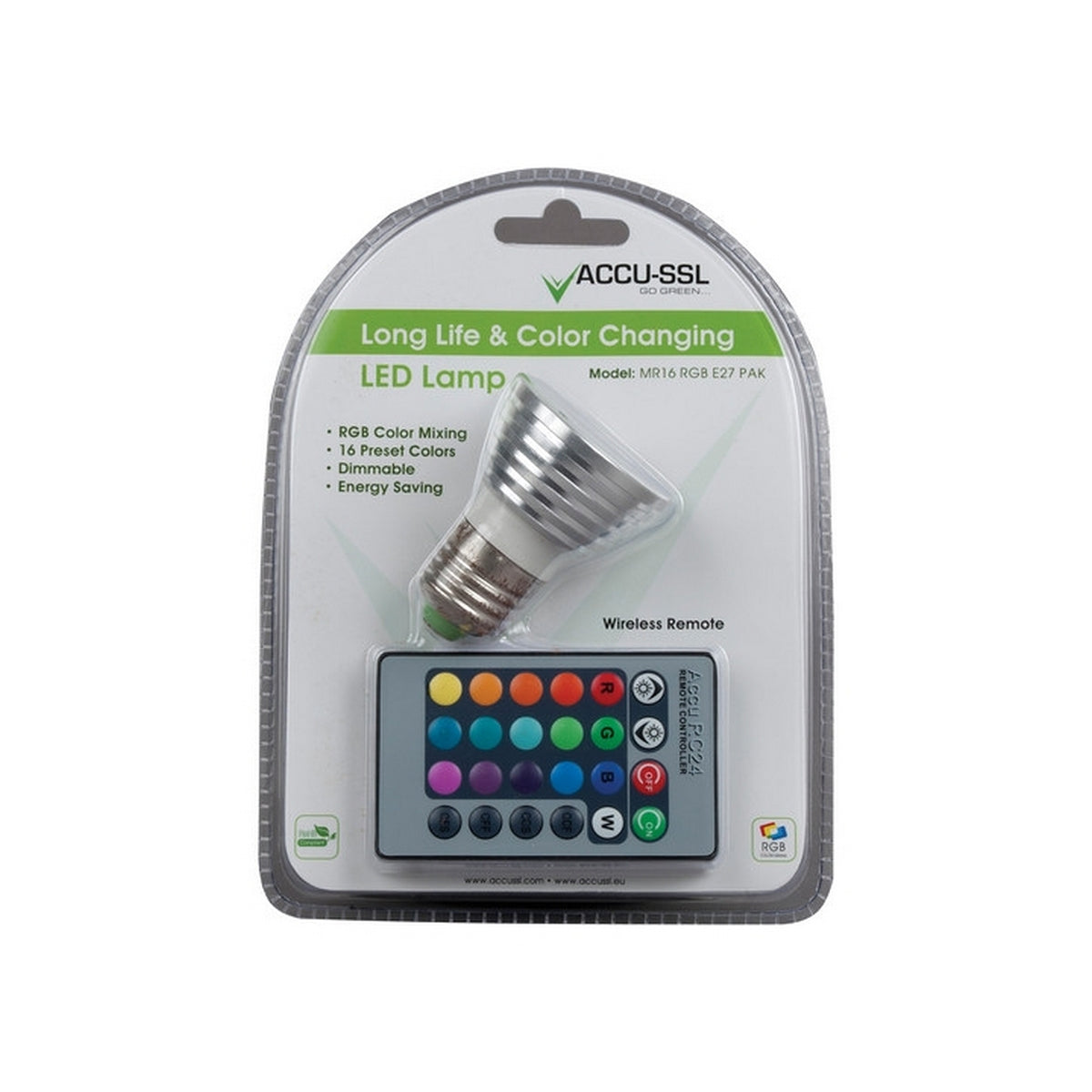 ADJ MR16RGB E27PAK High Output LED Lamp Remote Pak(American Dj Mr16rgb E27pak High Output Led Lamp Remote Pak)