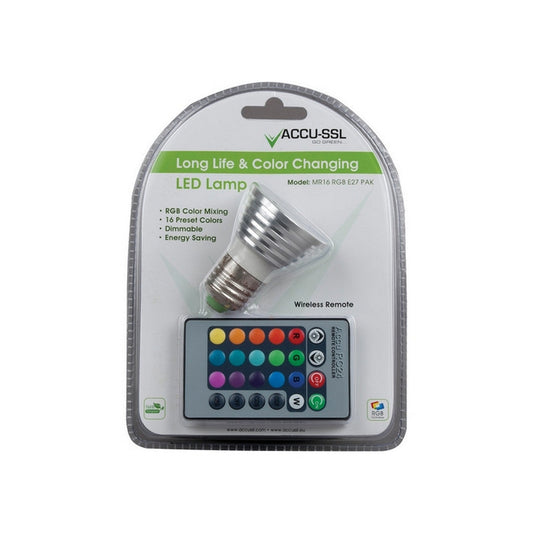  ADJ MR16RGB E27PAK High Output LED Lamp Remote Pak(American Dj Mr16rgb E27pak High Output Led Lamp Remote Pak)