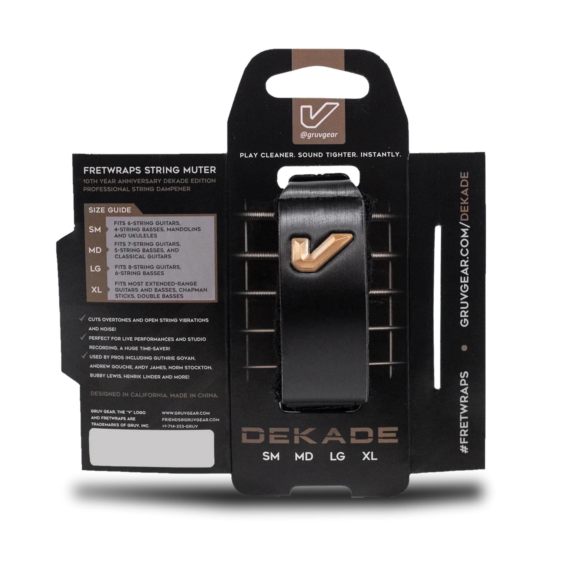  Gruv Gear FretWraps String Muter, Dekade Edition, 1-Pack, Medium(Gruv Gear Fw1 Dkd Md Medium Dekade Edition Fretwrap Black)