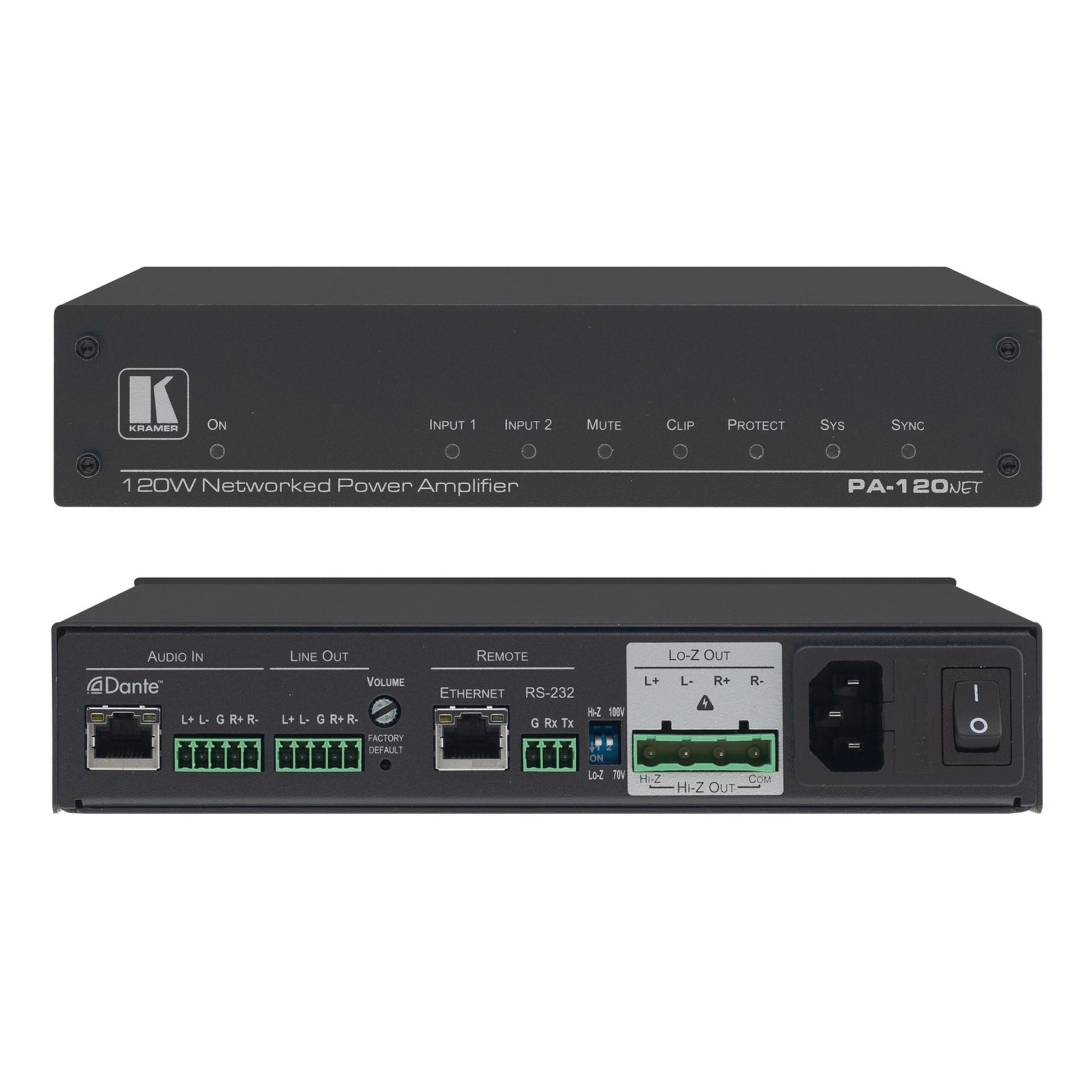  Kramer PA-120NET 120W Networked Power Amplifier(Kramer Pa 120net 120w Networked Power Amplifier)