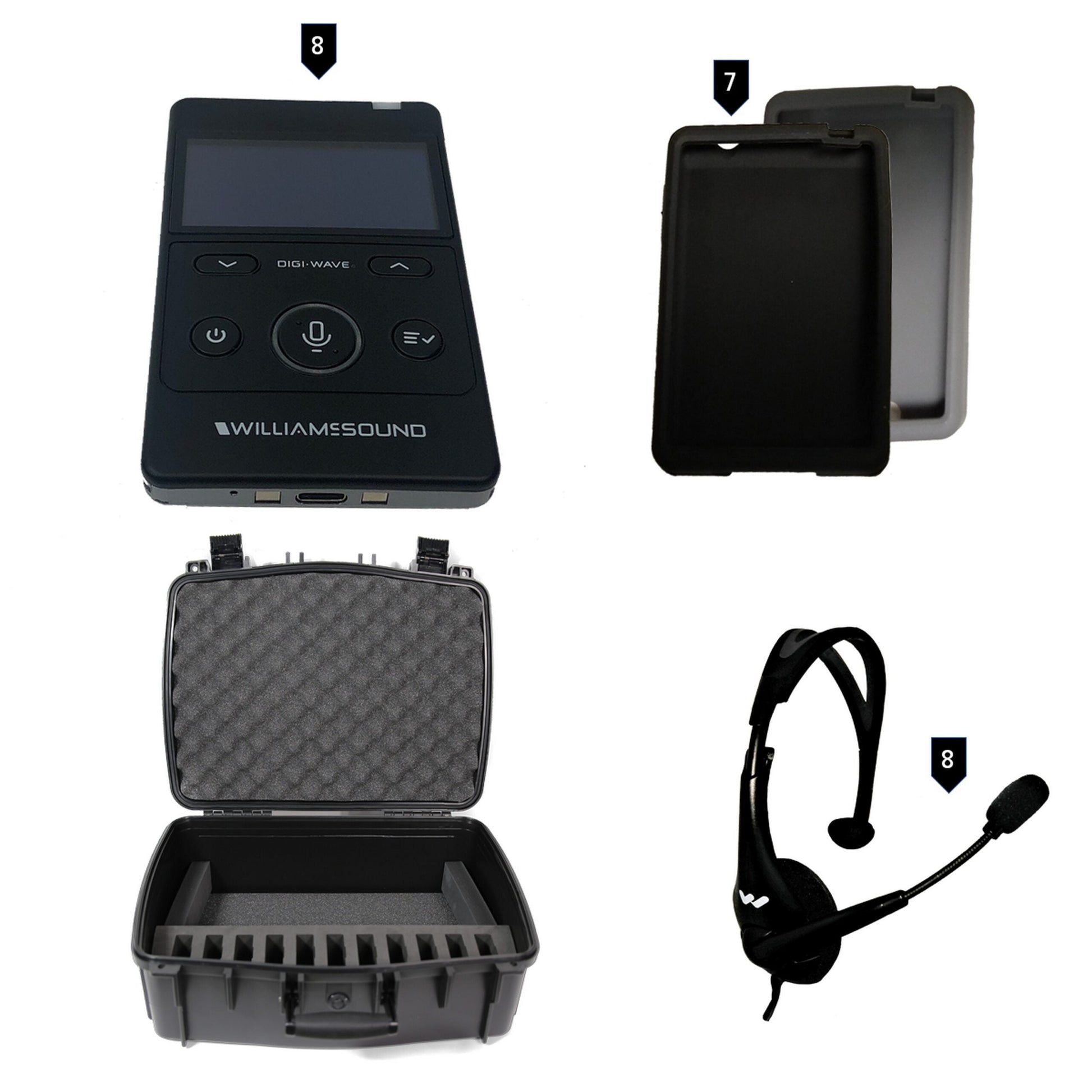  Williams AV DWS COM 8 400 Digi-Wave 400 Wireless Intercom System For Up To 8 Participants(Williams Av Dws Com 8 400 Digi Wave 400 Wireless Intercom System For Up To 8 Participants)