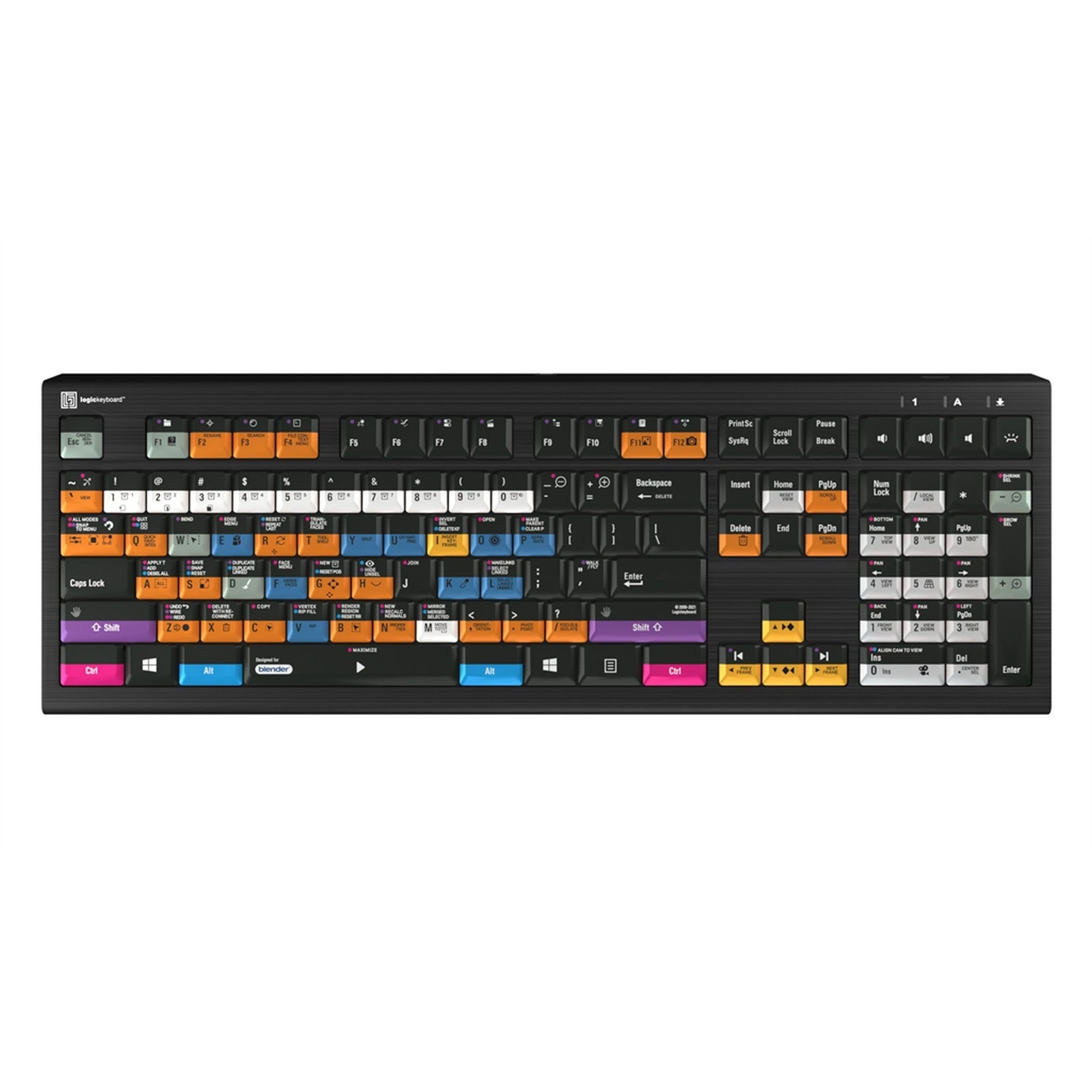  Logickeyboard Blender 3D ASTRA2 Backlit Keyboard For Windows US, English(Logickeyboard Blender 3d Astra2 Backlit Keyboard For Windows Us English)