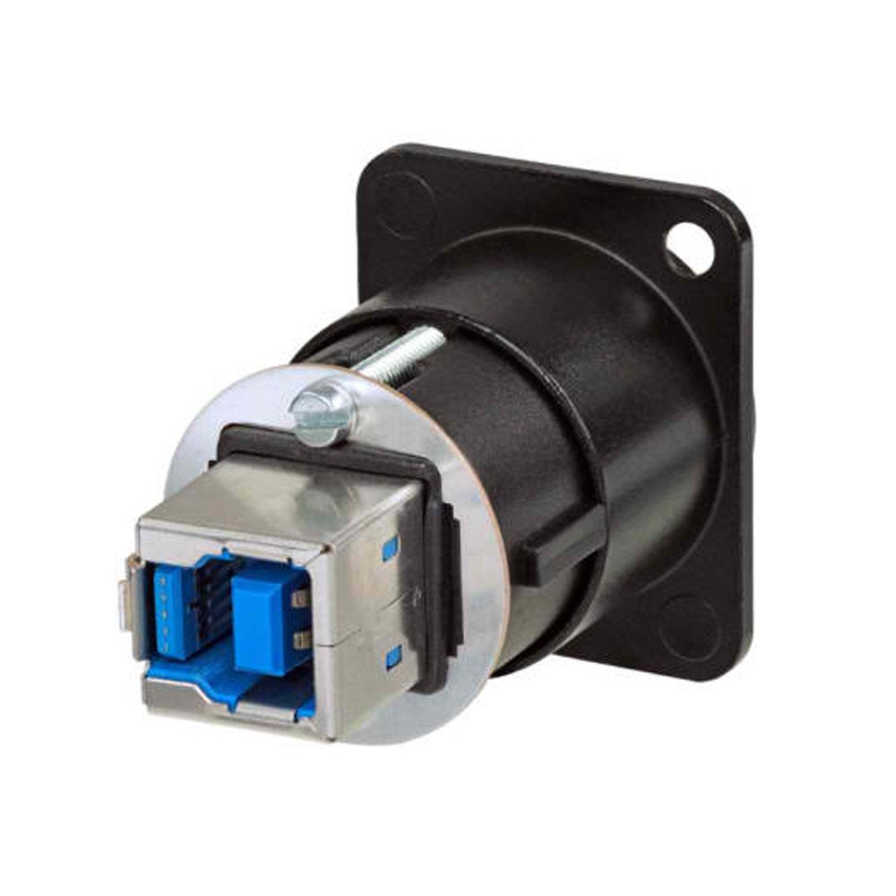  Neutrik NAUSB3-B Feed Through USB 3.0 Compatible Adapter, Reversible, Black(Neutrik Nausb3 B Feed Through Usb 3 0 Compatible Adapter Reversible Black)