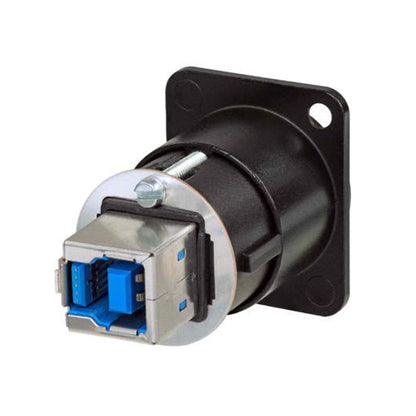  Neutrik NAUSB3-B Feed Through USB 3.0 Compatible Adapter, Reversible, Black(Neutrik Nausb3 B Feed Through Usb 3 0 Compatible Adapter Reversible Black)