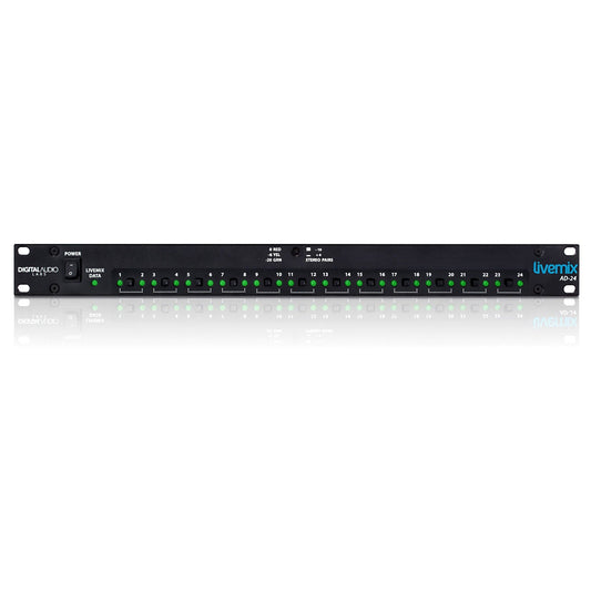 LiveMix AD-24 24-Channel Analog Input Rack Unit(Livemix Ad 24 24 Channel Analog Input Rack Unit)