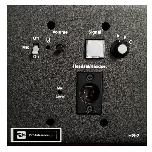  Pro Intercom HS2M 2-Gang Flush Mount Multi-Circuit Headset Station(Pro Intercom Hs2m 2 Gang Flush Mount Multi Circuit Headset Station)
