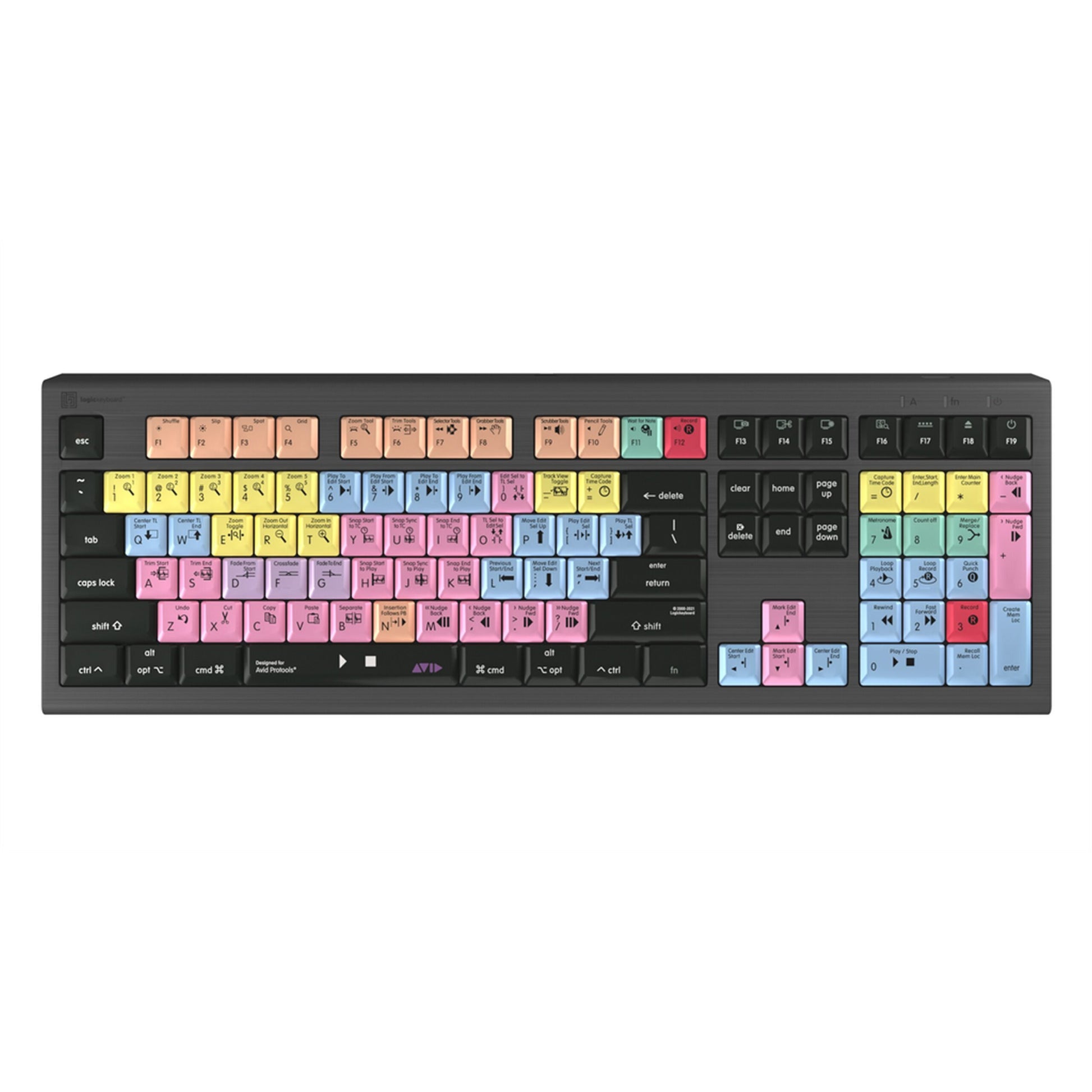  Logickeyboard Avid Pro Tools MAC Astra 2 Backlit Shortcut Keyboard(Logickeyboard Lkb Pt A2m Us Avid Pro Tools Mac Astra 2 Backlit Shortcut Keyboard)