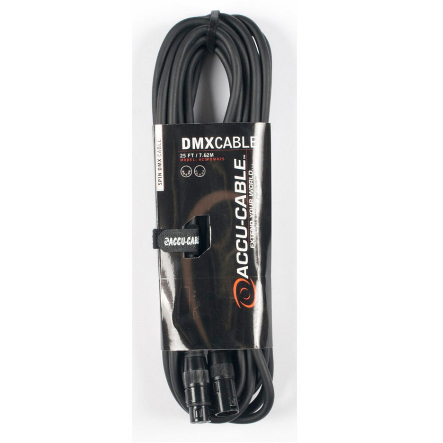  Accu Cable AC5PDMX25 25-Foot 5-Pin Male To 5-Pin Female DMX Cable(Accu Cable Ac5pdmx25 25 Foot 5 Pin Male To 5 Pin Female Dmx Cable)