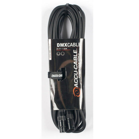  Accu Cable AC5PDMX25 25-Foot 5-Pin Male To 5-Pin Female DMX Cable(Accu Cable Ac5pdmx25 25 Foot 5 Pin Male To 5 Pin Female Dmx Cable)