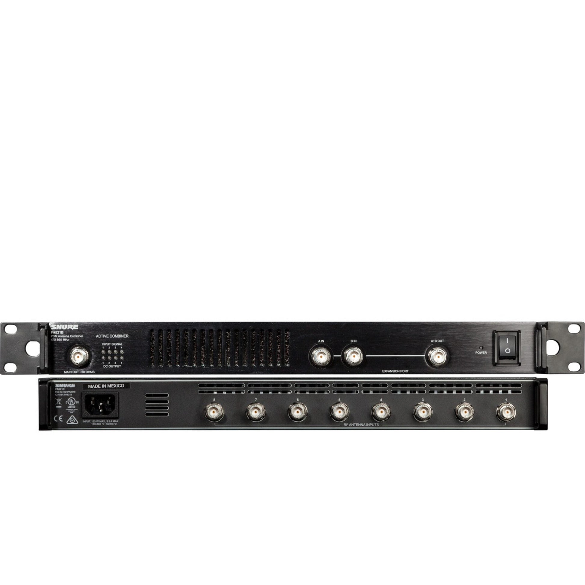  Shure PA821B Eight-Channel PSM Antenna Combiner, 470-865 MHz(Shure Pa821b Eight Channel Psm Antenna Combiner 470 865 Mhz)