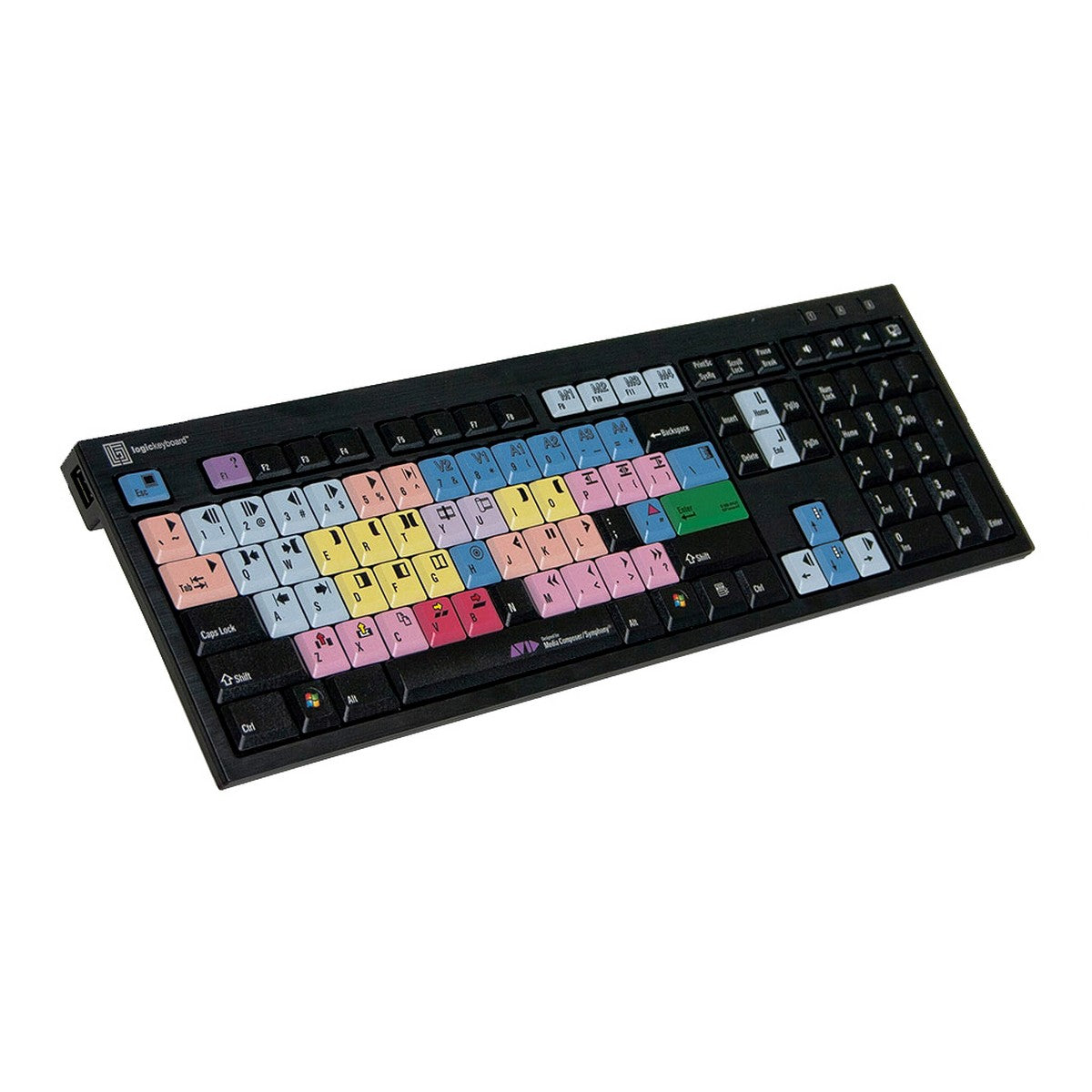  Logickeyboard Avid Media Composer Nero Slim Line PC Keyboard Shortcut Printed Keyboard For Avid Media Composer Nero(Logickeyboard Avid Media Composer Nero Slim Line Pc Keyboard Shortcut Printed Keyboard For Avid Media Composer Nero)