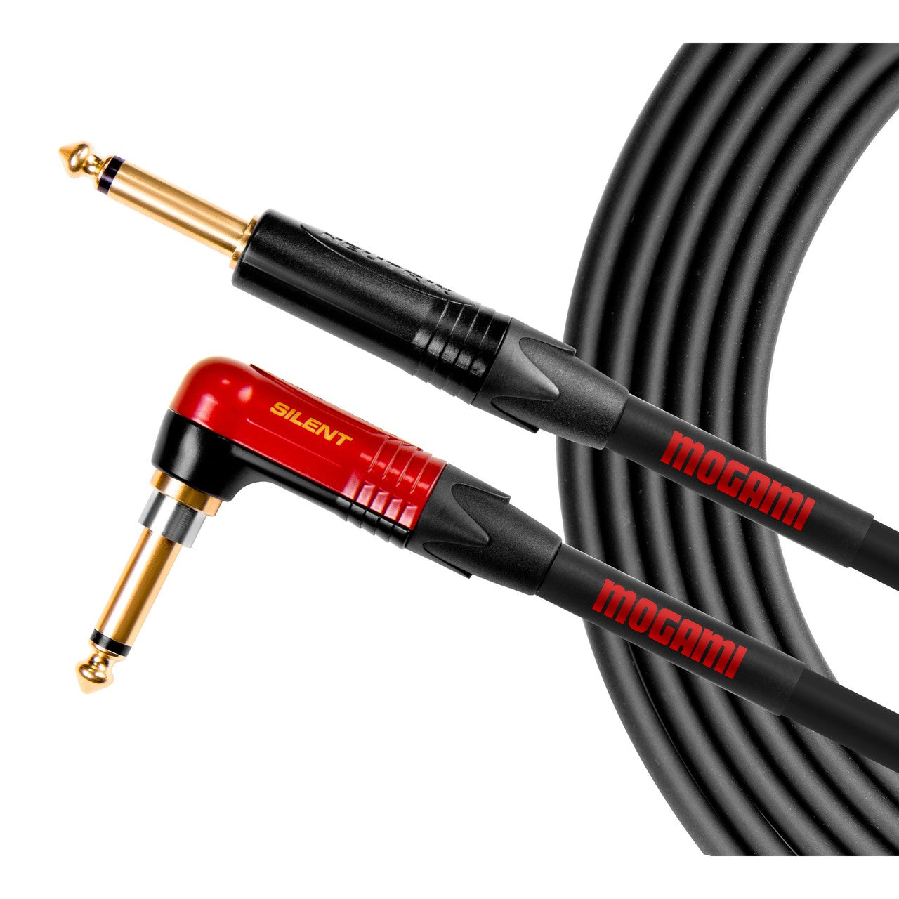  Mogami OD GTR 12 SILENT R Overdrive Right Angle Silent Plug Electric Guitar Cable, 12-Foot(Mogami Od Gtr 12 Silent R Overdrive Right Angle Silent Plug Electric Guitar Cable 12 Foot)