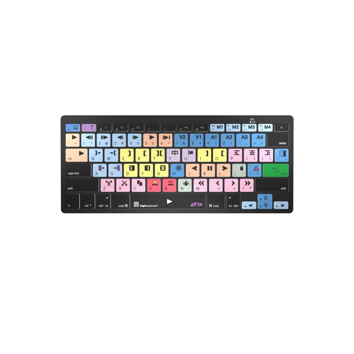  Logickeyboard Avid Media Composer Mini Bluetooth Mac Keyboard, US English(Logickeyboard Lkb Mcom4 Bton Us Avid Media Composer Mini Bluetooth Mac Keyboard Us English)