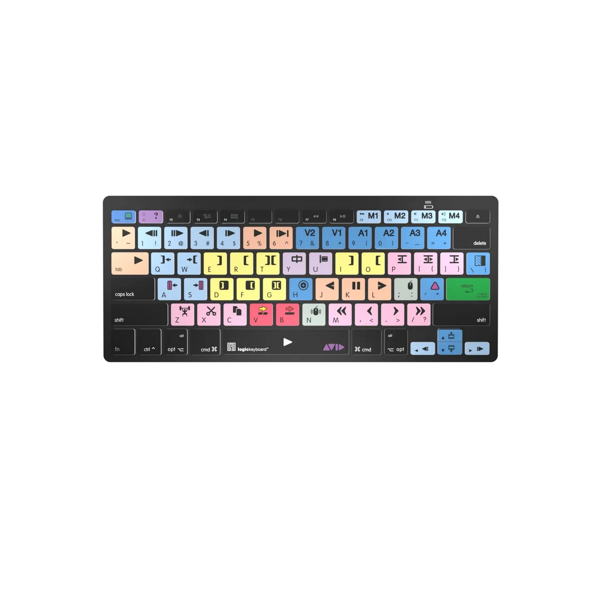  Logickeyboard Avid Media Composer Mini Bluetooth Mac Keyboard, US English(Logickeyboard Lkb Mcom4 Bton Us Avid Media Composer Mini Bluetooth Mac Keyboard Us English)
