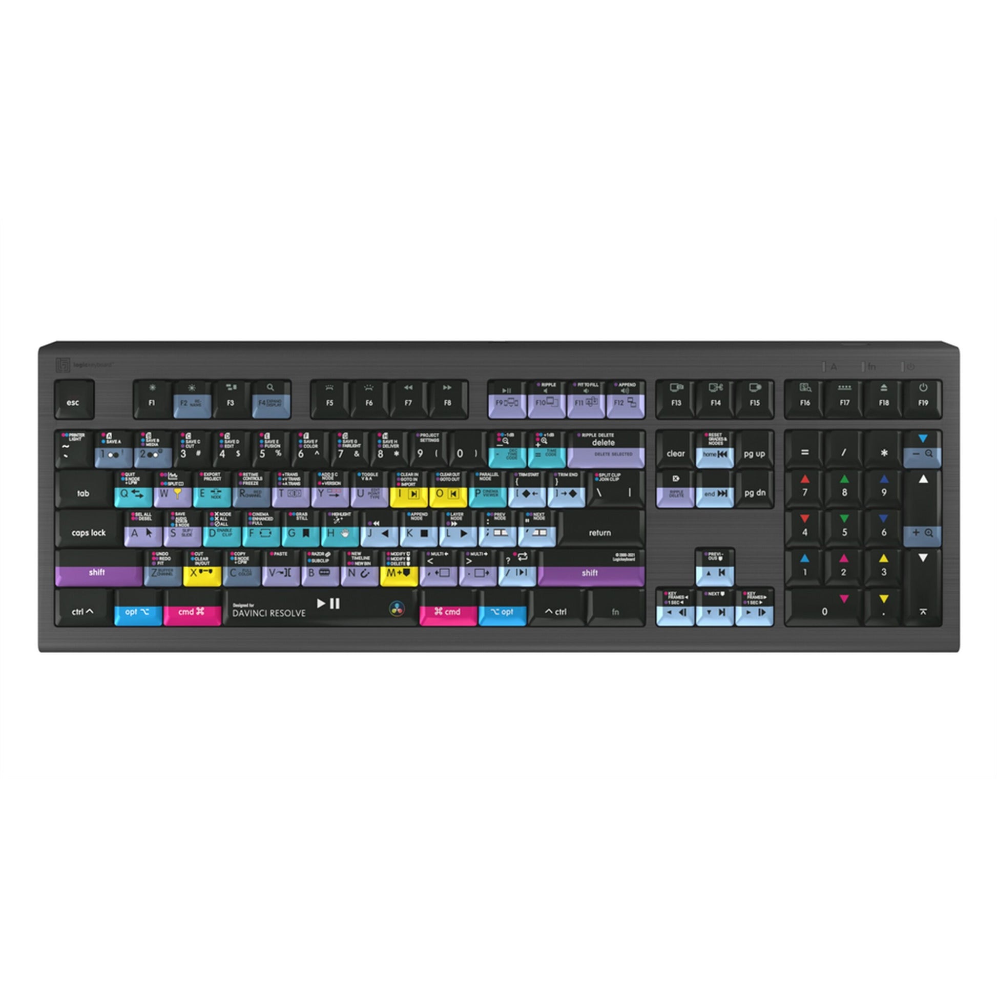  Logickeyboard Davinci Resolve 17 Mac Astra 2 Backlit Shortcut Keyboard(Logickeyboard Lkb Resb A2m Us Davinci Resolve 17 Mac Astra 2 Backlit Shortcut Keyboard)