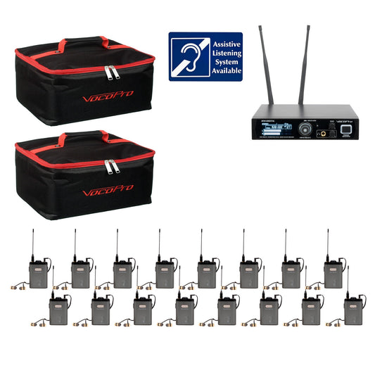  VocoPro IEM-Assist-16 24-Bit Digital Stereo Wireless Assistive Listening System, 902-928 MHz(Vocopro Iem Assist 16 24 Bit Digital Stereo Wireless Assistive Listening System 902 928 Mhz)