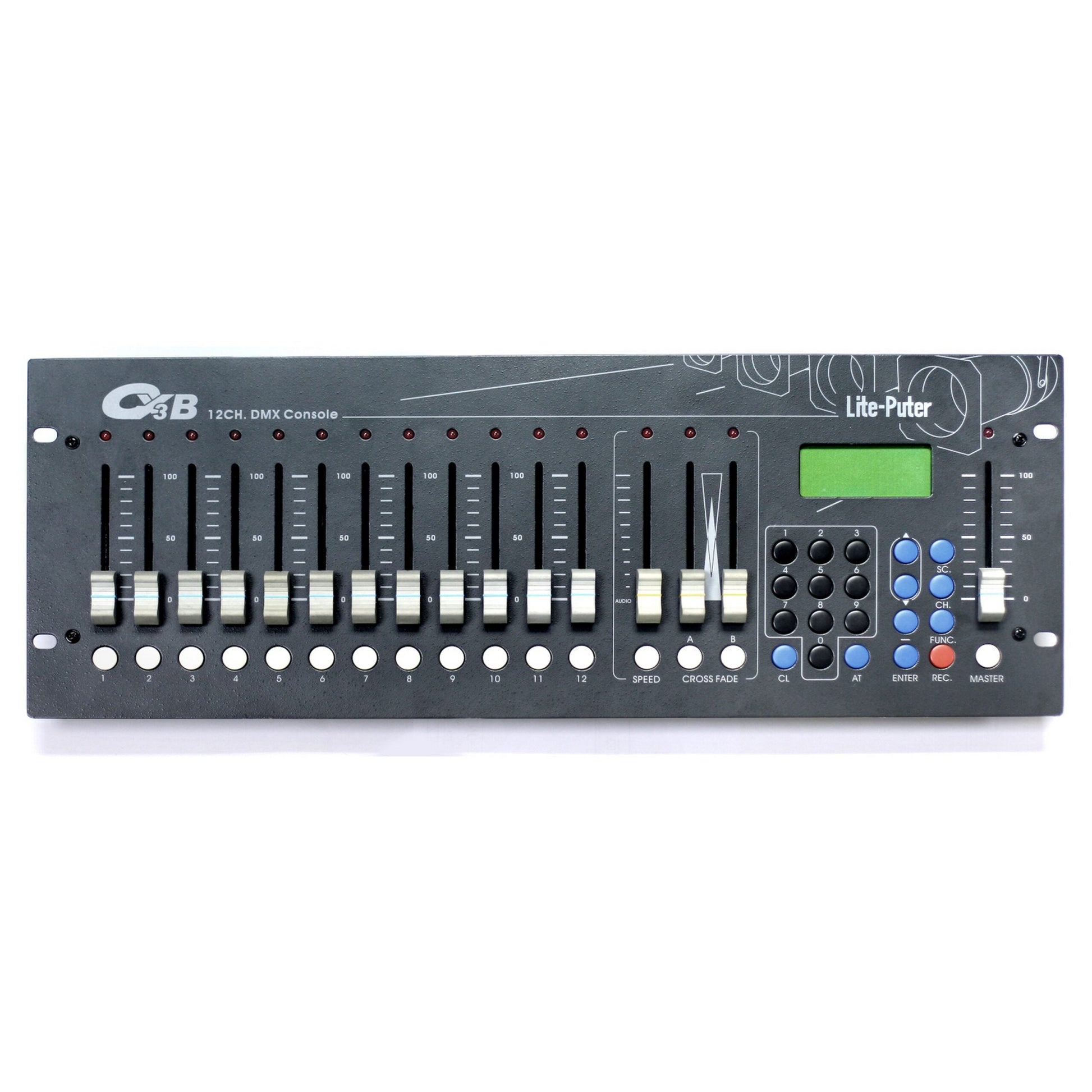  Ikan CX-3B Lite-Puter 12-Channel DMX Lighting Console(Ikan Cx 3b Lite Puter 12 Channel Dmx Lighting Console)