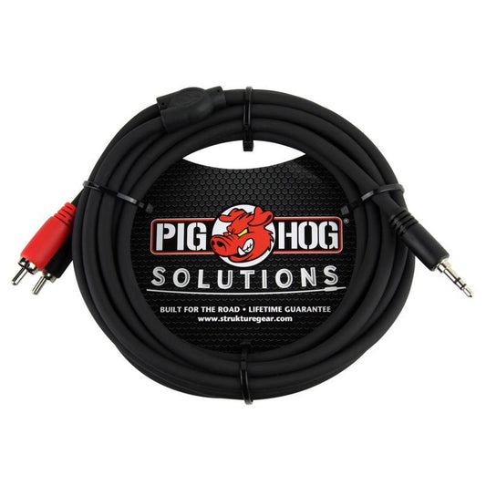  Pig Hog PB-S3R10 10-Foot Stereo Breakout Cable, 3.5mm To Dual RCA(Pig Hog Pb S3r10 10 Foot Stereo Breakout Cable 3 5mm To Dual Rca)