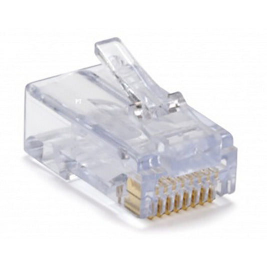  Platinum Tools 100010C EZ-RJ45 CAT6 Connectors For Solid Or Stranded Conductors, 50-Pack(Platinum Tools 100010c Ez Rj45 Cat6 Connectors For Solid Or Stranded Conductors 50 Pack)