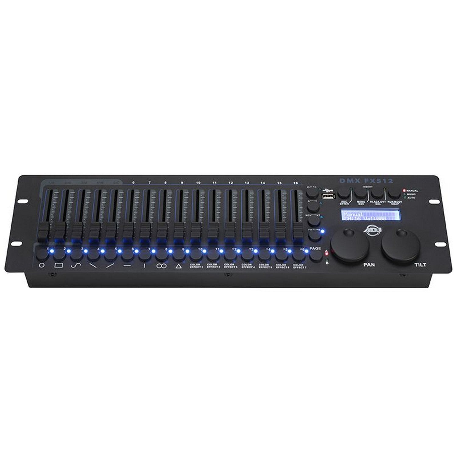  ADJ DMX FX512 3-Space 19-Inch Rack-Mount DMX Lighting Controller(Adj Dmx Fx512 3 Space 19 Inch Rack Mount Dmx Lighting Controller)