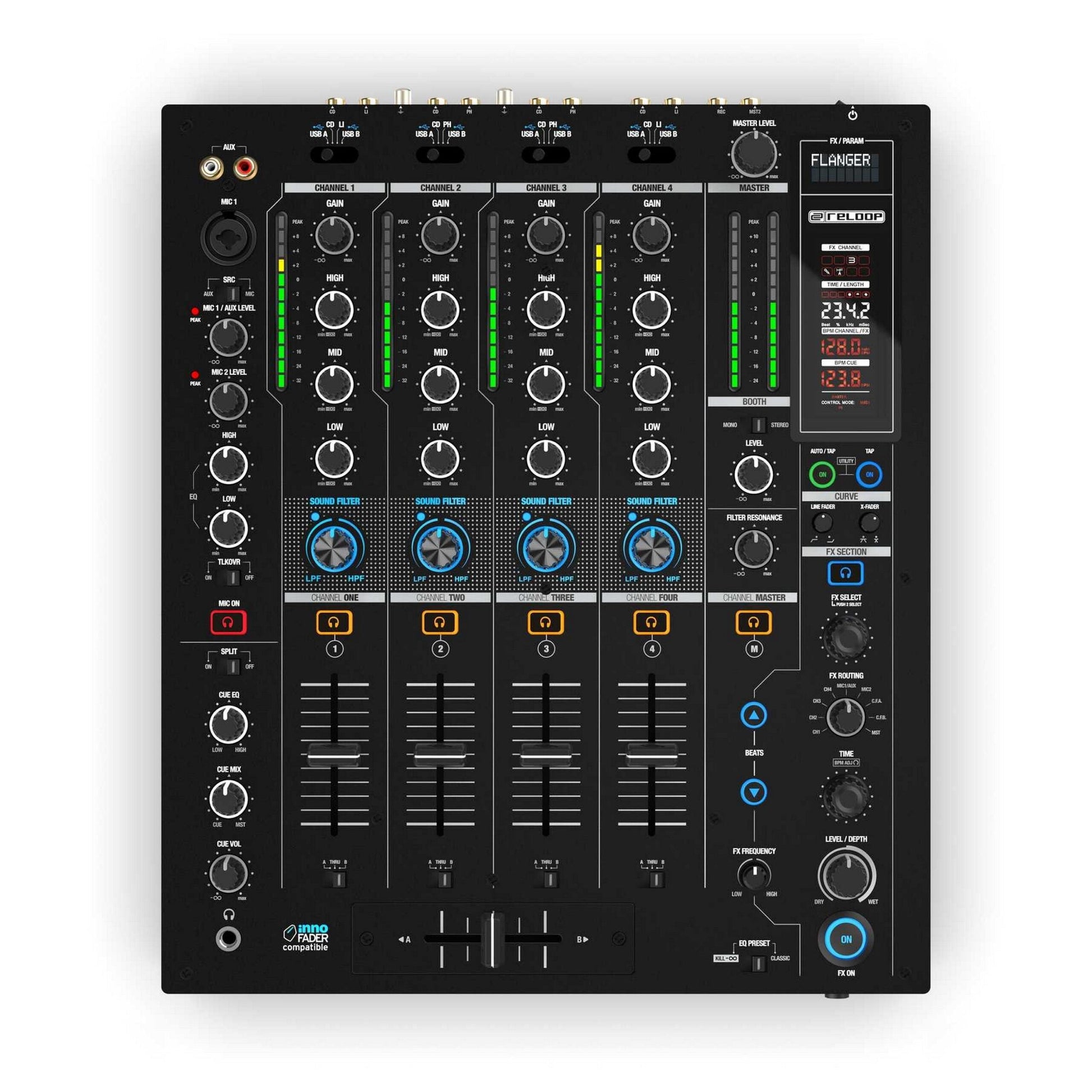  Reloop RMX-95 High Performance DJ Club Mixer With Premium FX And Dual USB Audio Interface(Reloop Rmx 95 High Performance Dj Club Mixer With Premium Fx And Dual Usb Audio Interface)