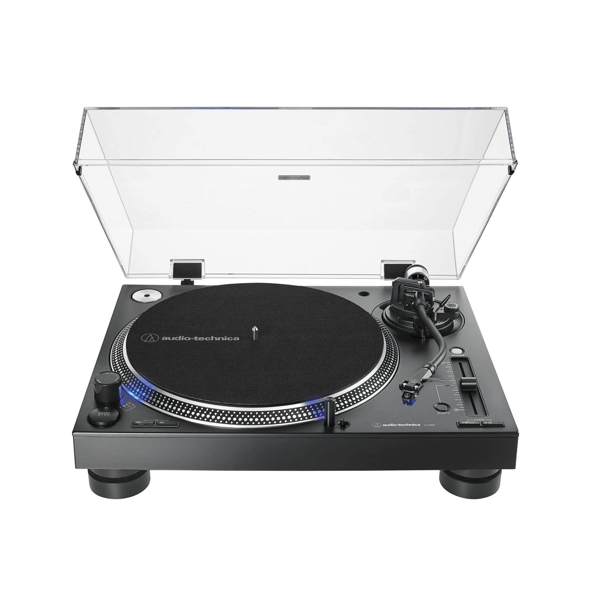  Audio-Technica AT-LP140XP-BK Professional Direct Drive Manual Turntable, Black(Audio Technica At Lp140xp Bk Professional Direct Drive Manual Turntable Black)