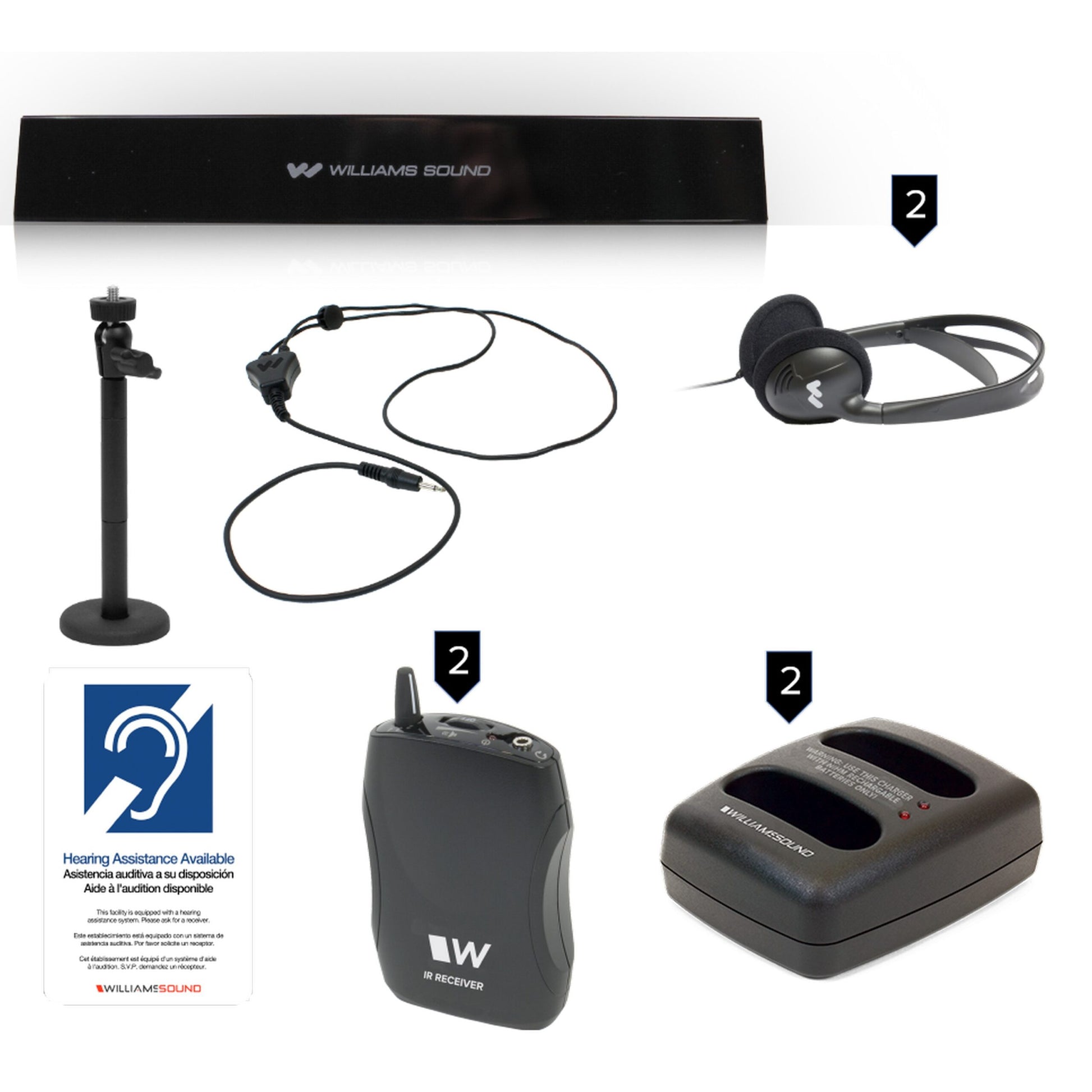  Williams AV IR SY7 Medium-Area Infrared System With PoE(Williams Av Ir Sy7 Medium Area Infrared System With Poe)