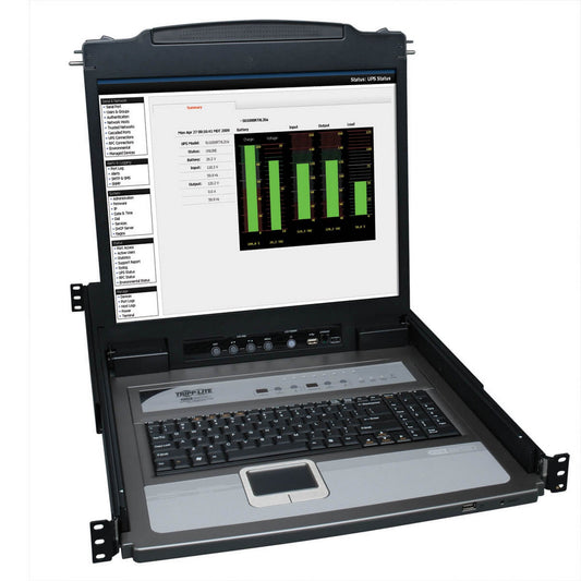  Tripp-Lite B020-U08-19-K NetDirector 8-Port 1U Rack-Mount Console KVM Switch With 19 Inch LCD And 8 PS2/USB Combo Cables(Tripp Lite B020 U08 19 K Netdirector 8 Port 1u Rack Mount Console Kvm Switch With 19 Inch Lcd And 8 Ps2 Usb Combo Cables)
