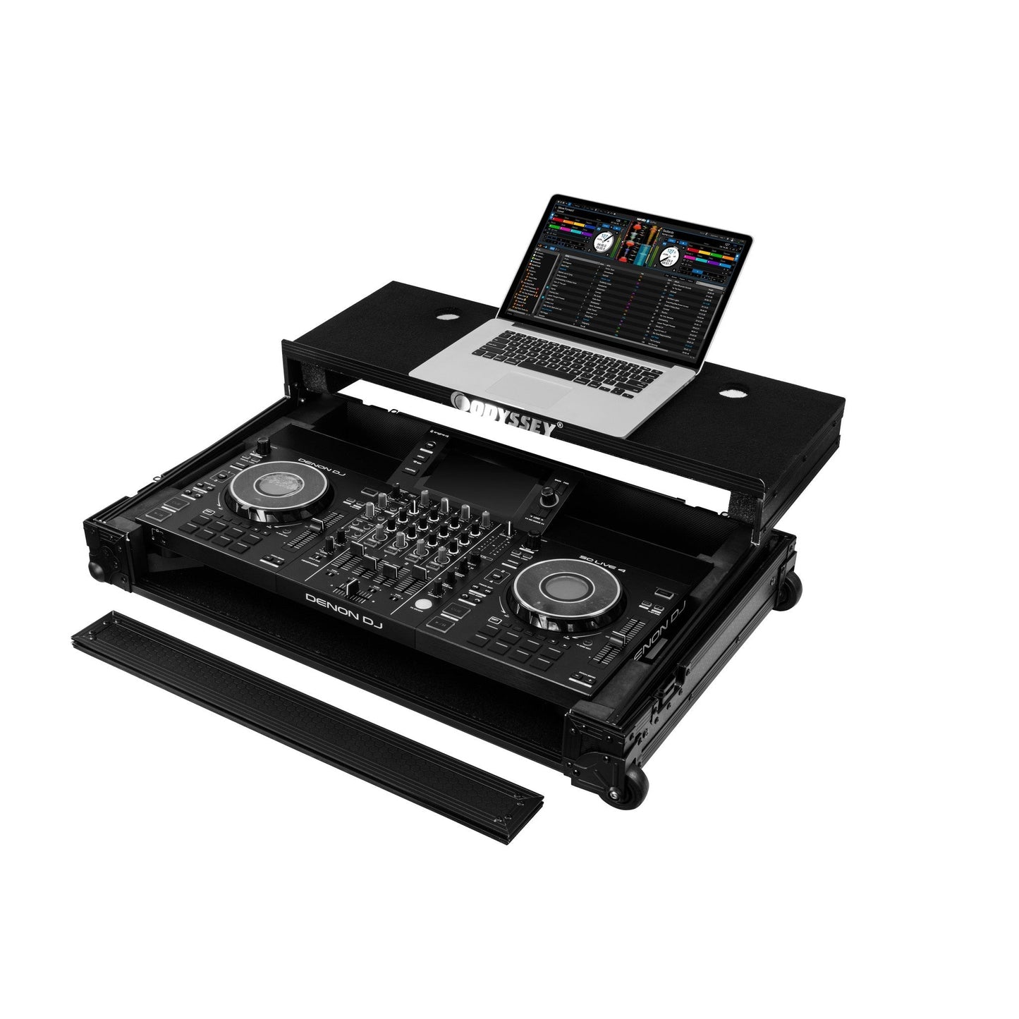 Odyssey Glide Style I-Board Flight Case For Denon DJ SC LIVE 4 With Laptop Platform(Odyssey 810sc4m Glide Style I Board Flight Case For Denon Dj Sc Live 4 With Laptop Platform)