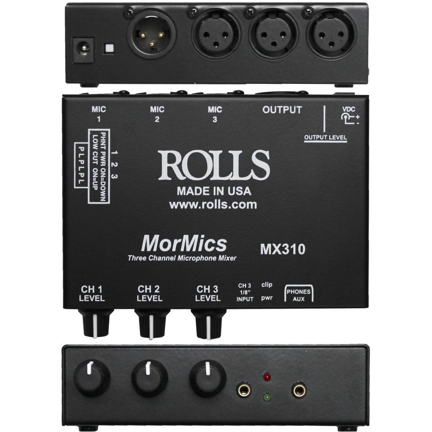  Rolls MX310 3 Channel Microphone Mixer/Combiner(Rolls Mx310 3 Channel Microphone Mixer Combiner)