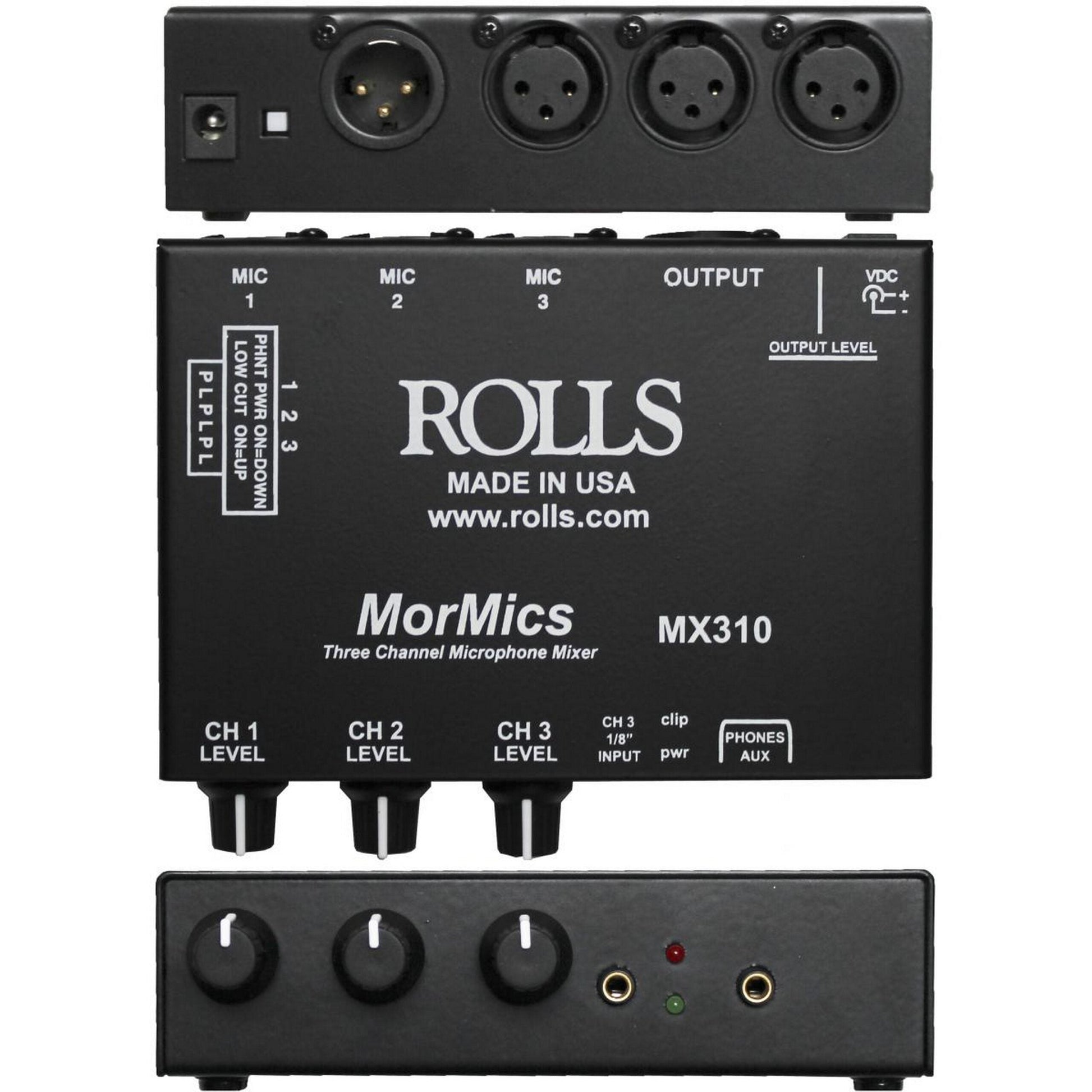  Rolls MX310 3 Channel Microphone Mixer/Combiner(Rolls Mx310 3 Channel Microphone Mixer Combiner)